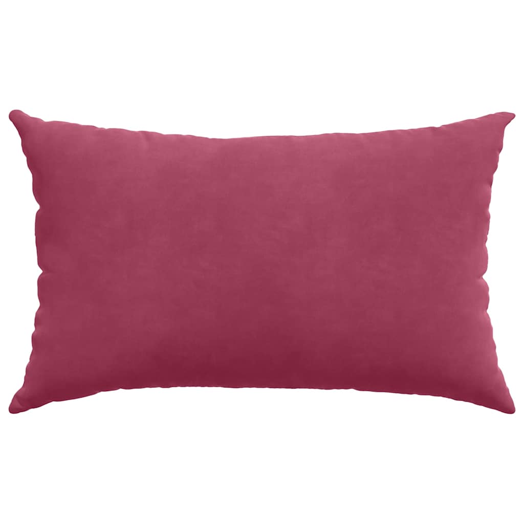 Sofapuder 2 pcs Vinrød 50 x 30 cm Velourstof