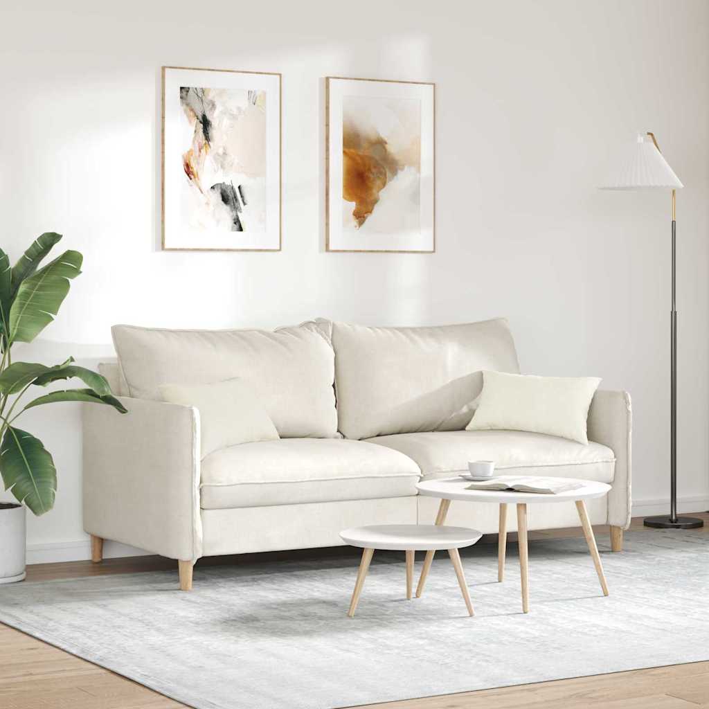 Sofapuder 2 pcs Creme 50 x 30 cm Velourstof