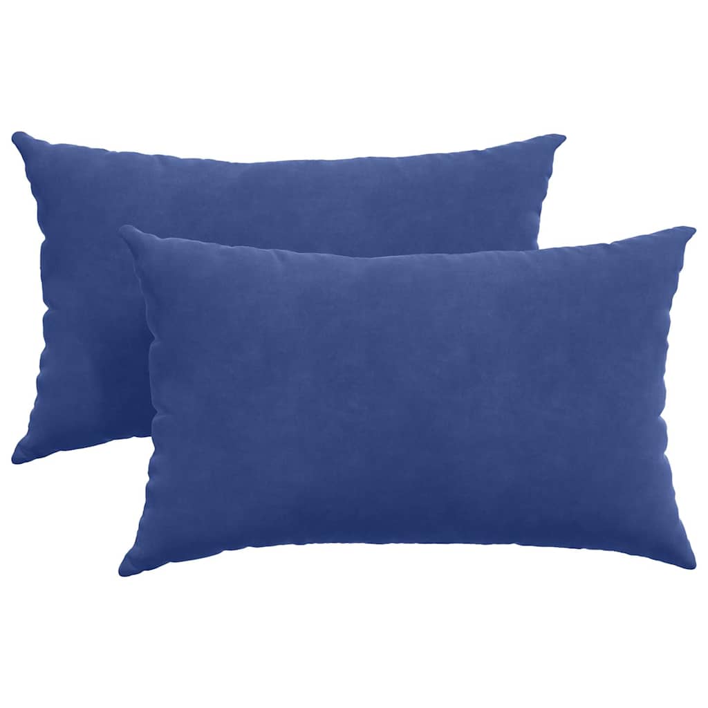 Sofapuder 2 pcs Politi blå 50 x 30 cm Velourstof