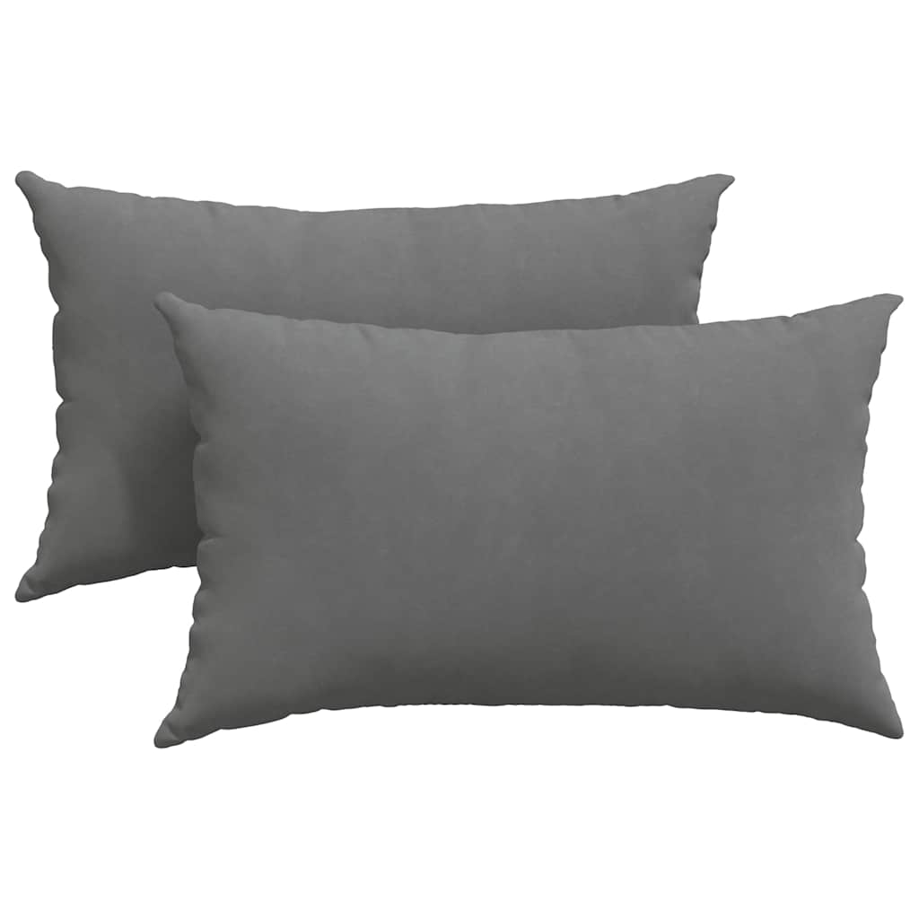 Sofapuder 2 pcs Mørkegrå 50 x 30 cm Stof