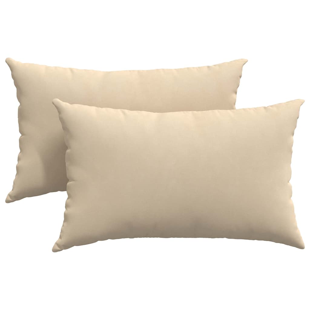Sofapuder 2 pcs Creme 50 x 30 cm Stof