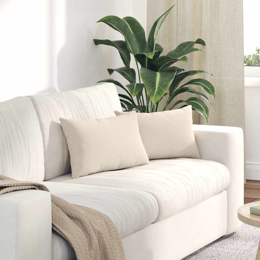 Sofapuder 2 pcs Beige 50 x 30 cm Stof