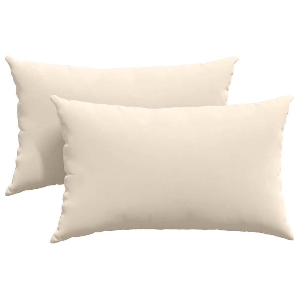Sofapuder 2 pcs Beige 50 x 30 cm Stof