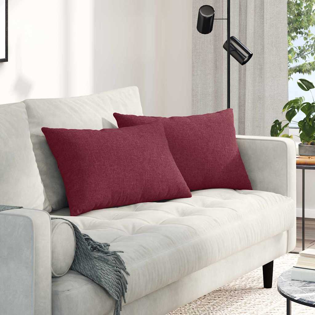 Sofapuder 2 pcs Vinrød 60 x 40 cm Stof