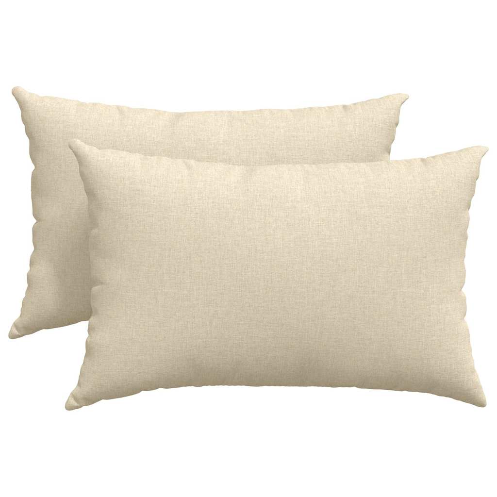 Sofapuder 2 pcs Creme 60 x 40 cm Stof