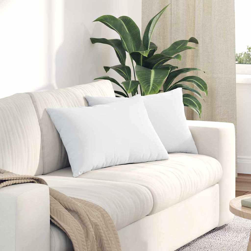 Sofapuder 2 pcs Hvid 60 x 40 cm Stof