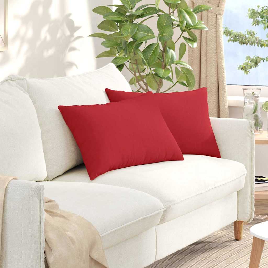 Sofapuder 2 pcs Rød 60 x 40 cm Stof