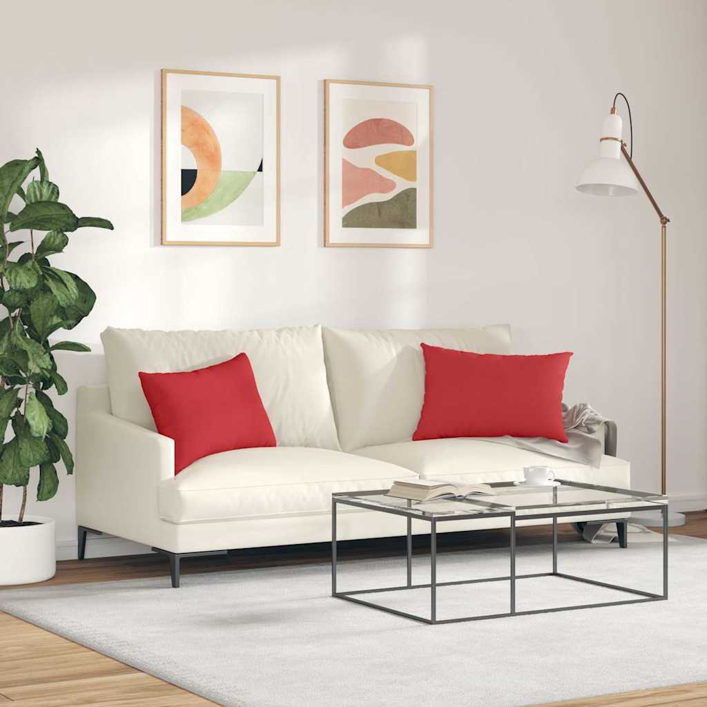Sofapuder 2 pcs Rød 60 x 40 cm Stof