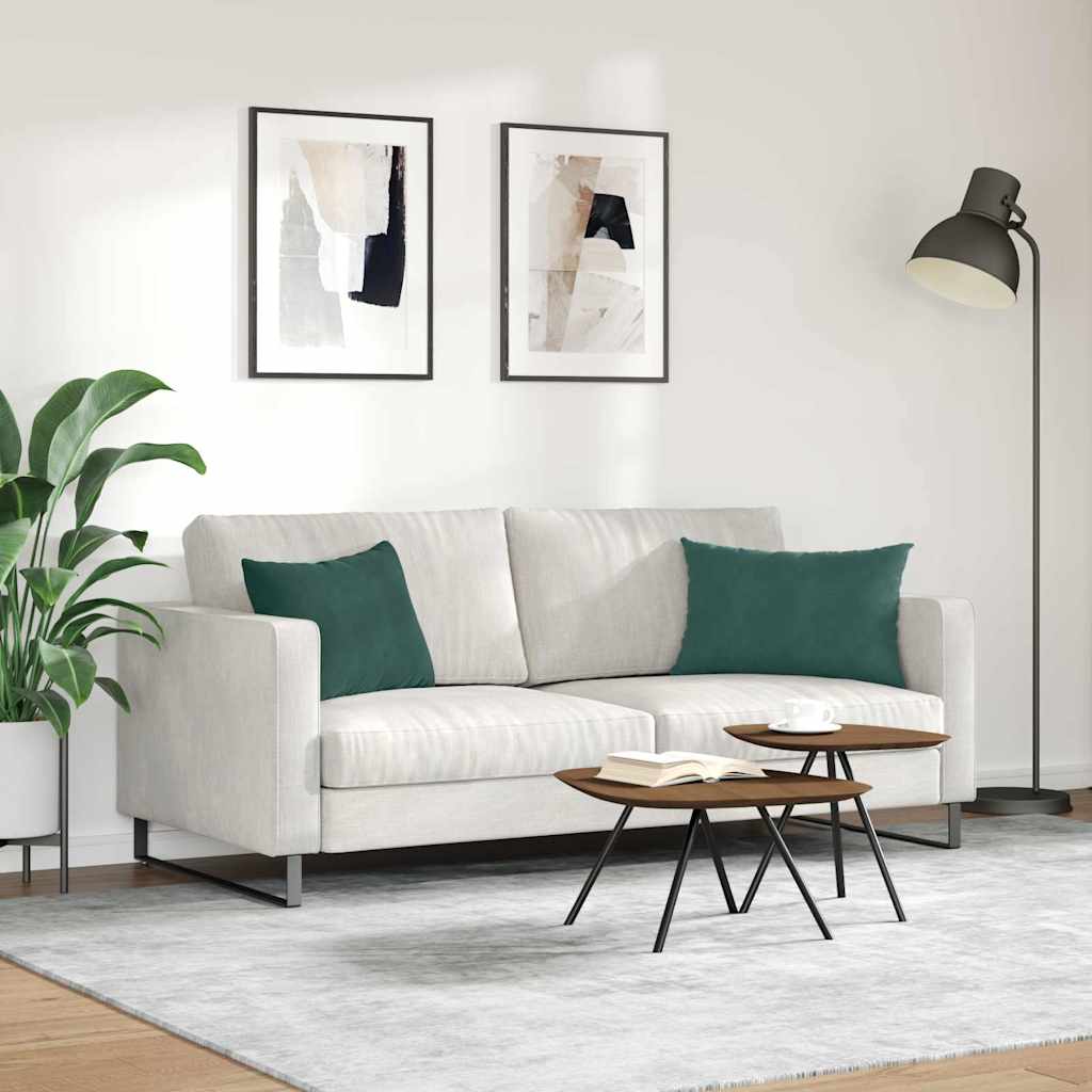 Sofapuder 2 pcs Mørkegrøn 60 x 40 cm Velourstof