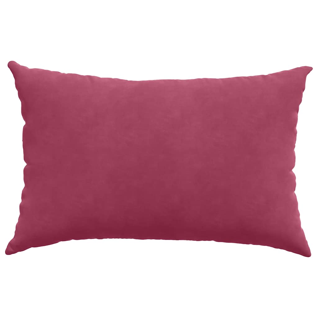 Sofapuder 2 pcs Vinrød 60 x 40 cm Velourstof