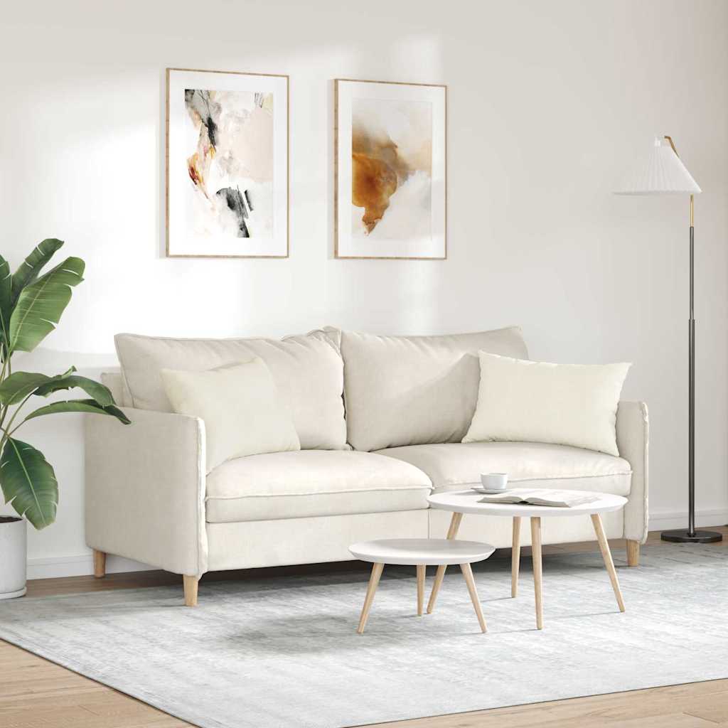Sofapuder 2 pcs Creme 60 x 40 cm Velourstof
