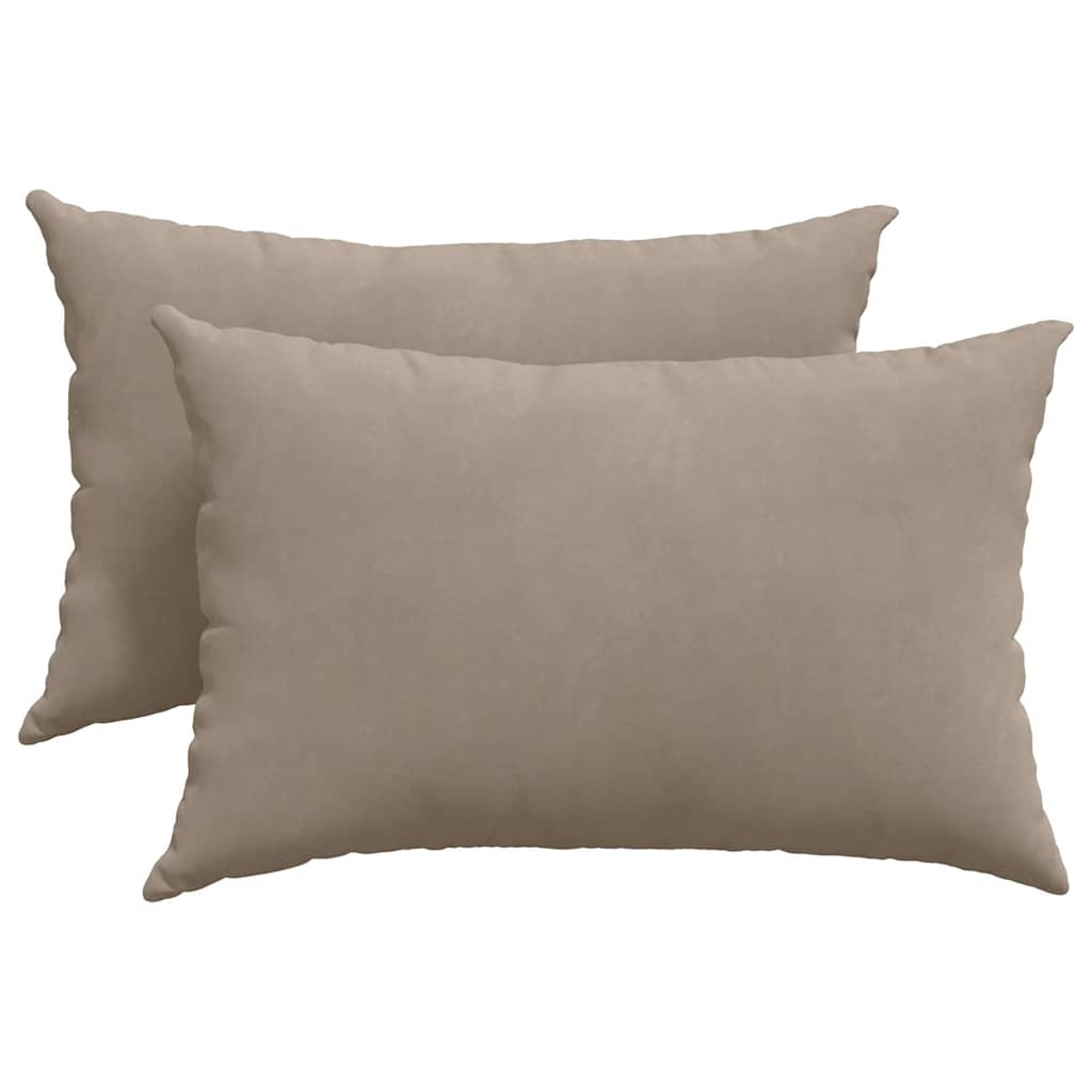 Sofapuder 2 pcs Gråbrun 60 x 40 cm Stof