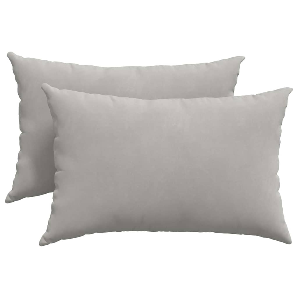 Sofapuder 2 pcs Lysegrå 60 x 40 cm Stof