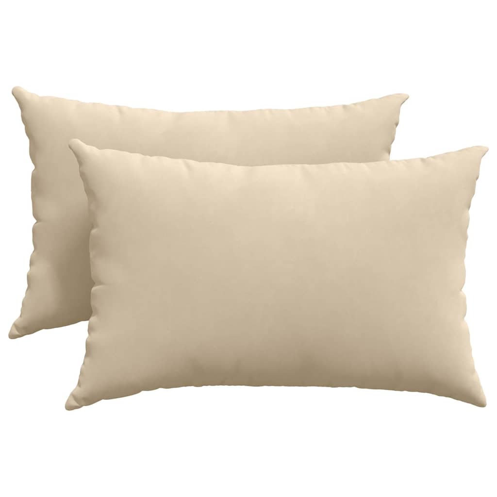Sofapuder 2 pcs Creme 60 x 40 cm Stof