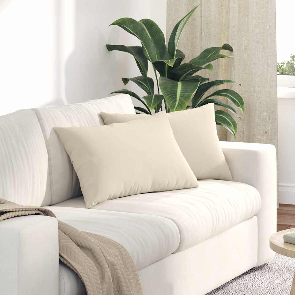 Sofapuder 2 pcs Beige 60 x 40 cm Stof