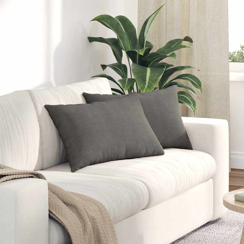 Sofapuder 2 pcs Lysegrå 60 x 40 cm Velourstof