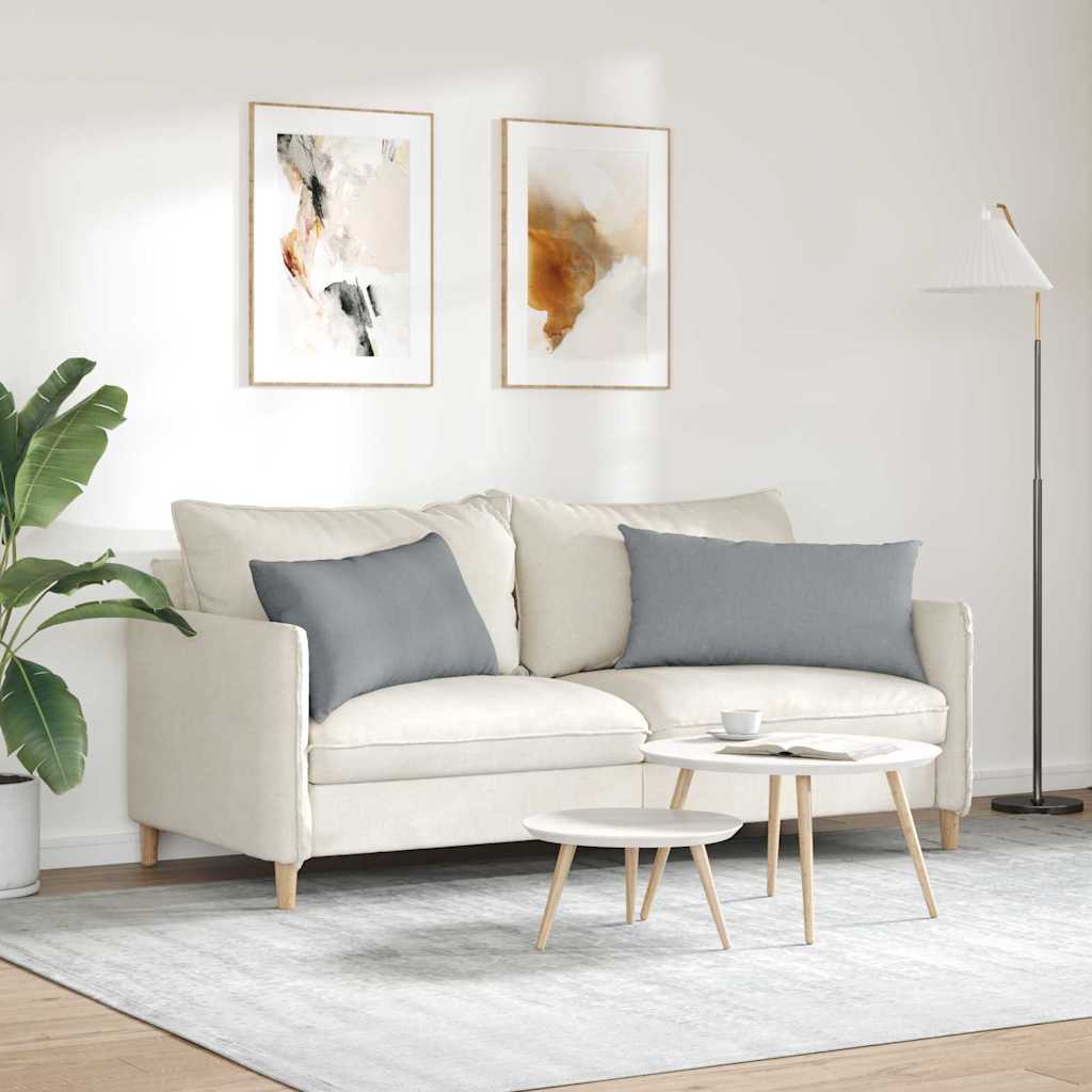 Sofapuder 2 pcs Lysegrå 80 x 40 cm Stof