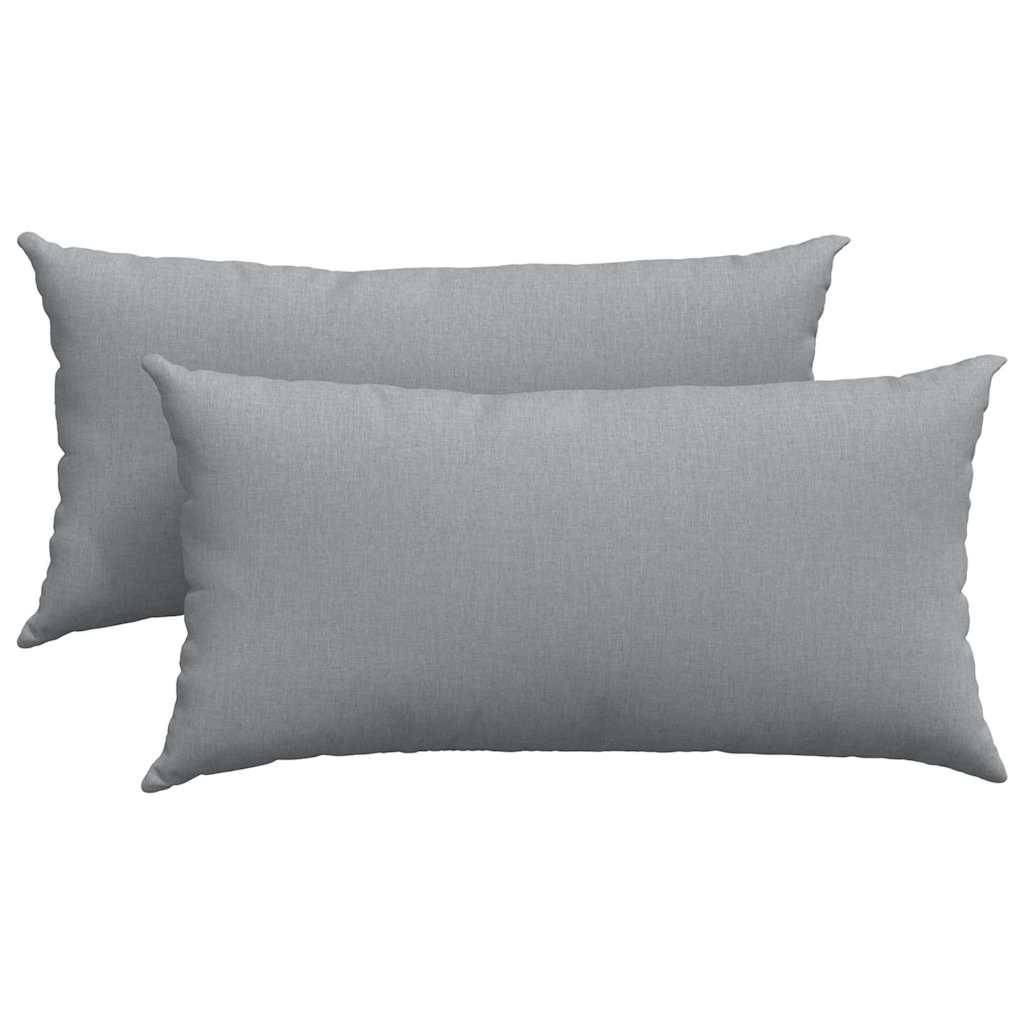 Sofapuder 2 pcs Lysegrå 80 x 40 cm Stof