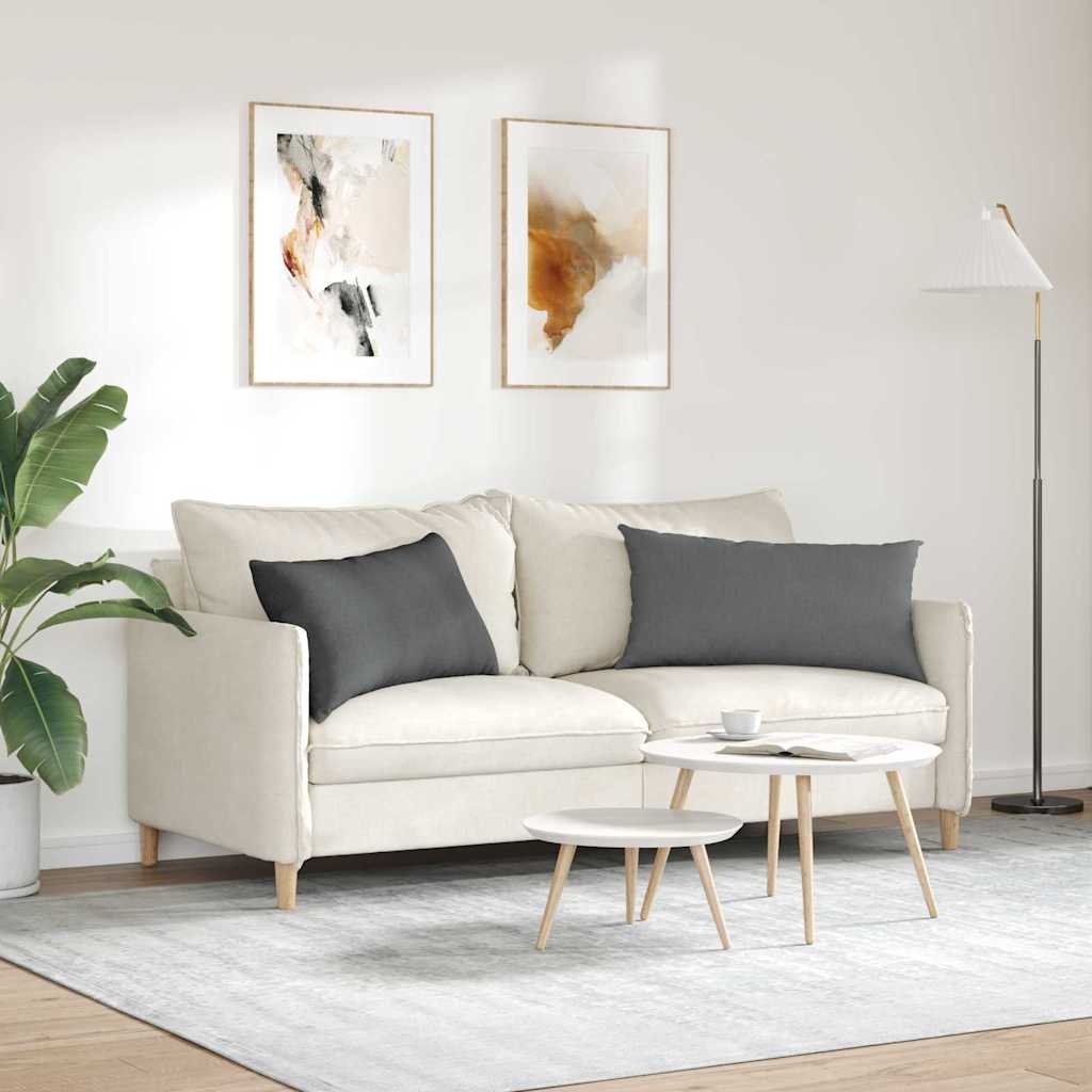 Sofapuder 2 pcs Mørkegrå 80 x 40 cm Stof