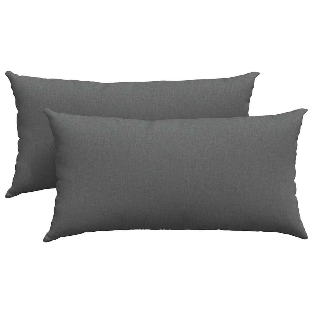 Sofapuder 2 pcs Mørkegrå 80 x 40 cm Stof