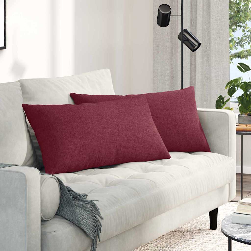 Sofapuder 2 pcs Vinrød 80 x 40 cm Stof
