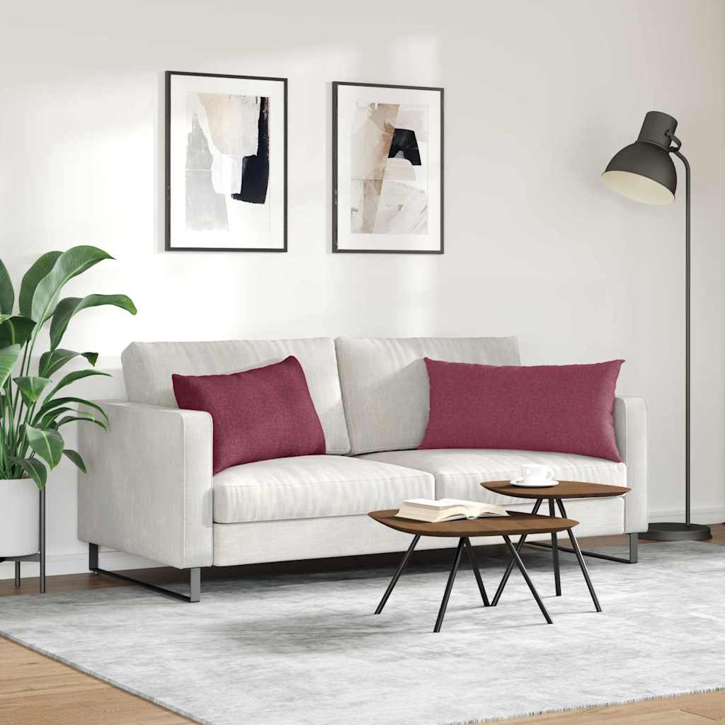 Sofapuder 2 pcs Vinrød 80 x 40 cm Stof