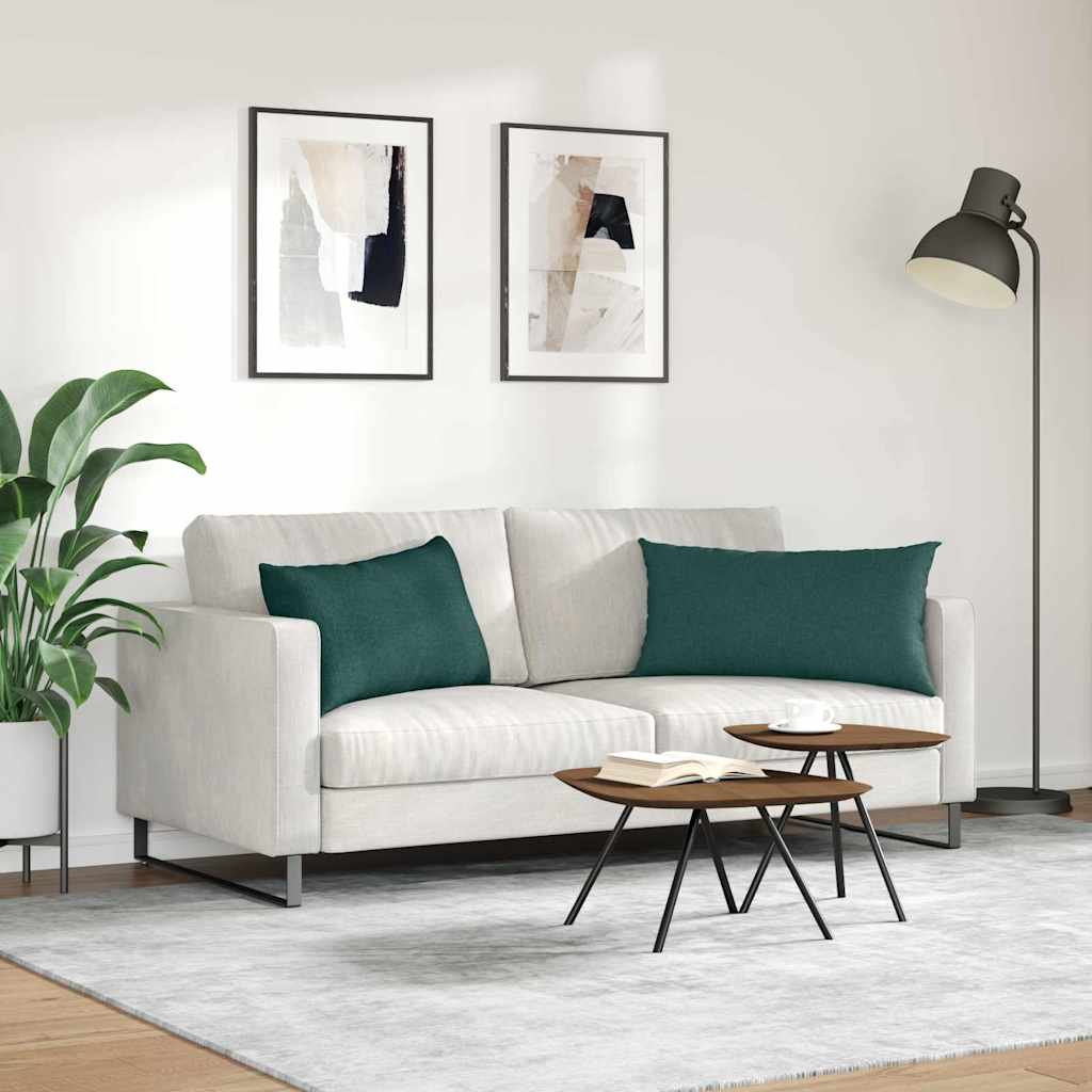 Sofapuder 2 pcs Mørkegrøn 80 x 40 cm Stof