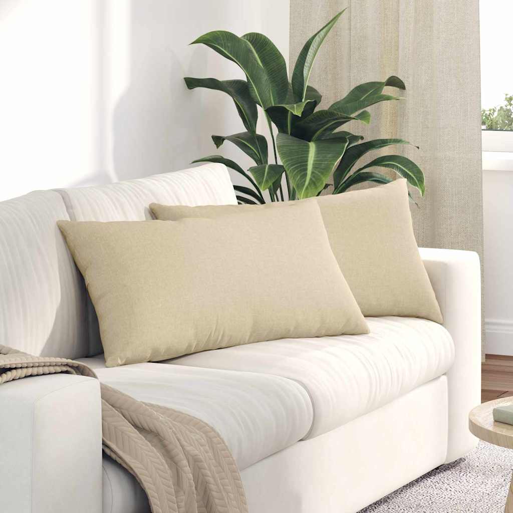 Sofapuder 2 pcs Creme 80 x 40 cm Stof