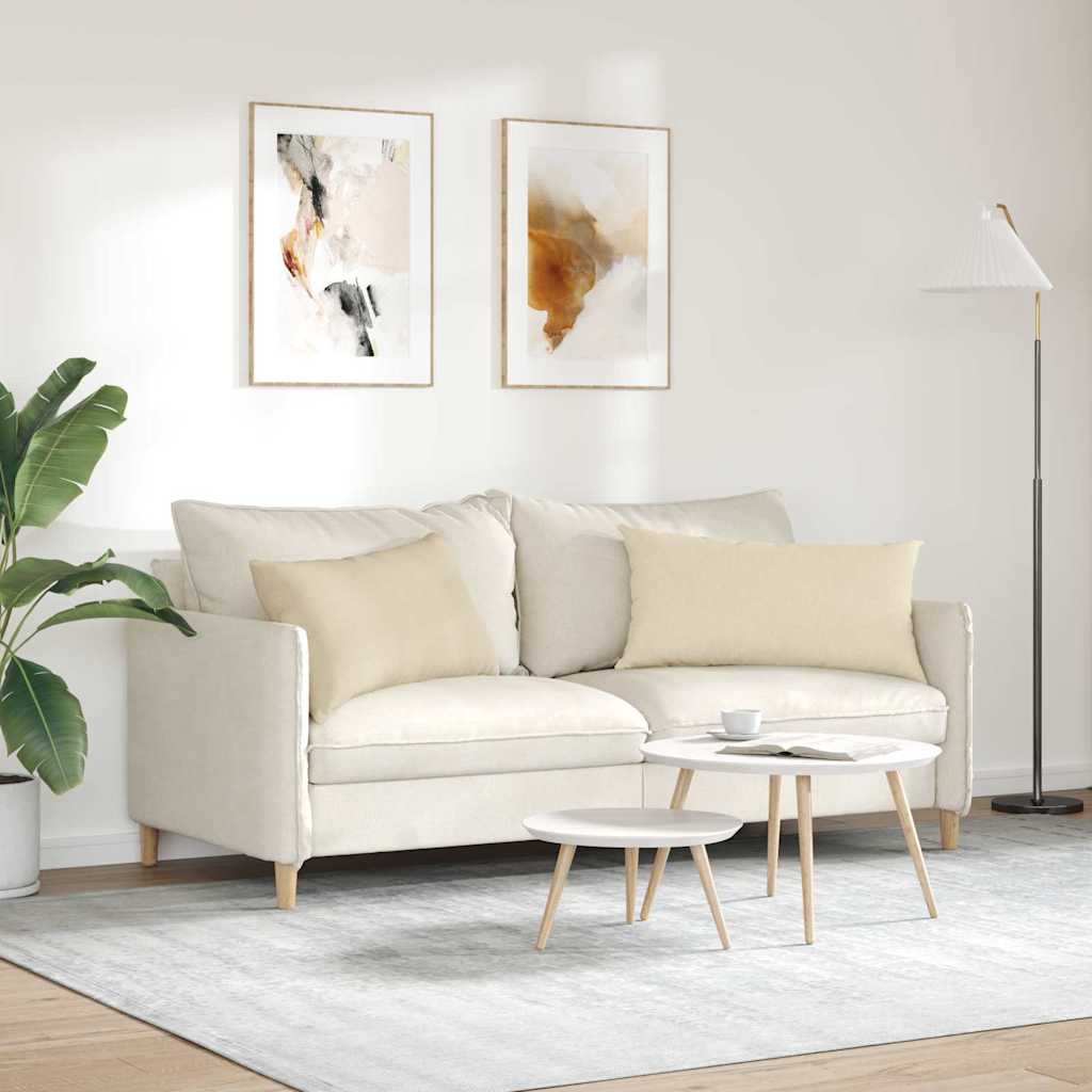 Sofapuder 2 pcs Creme 80 x 40 cm Stof