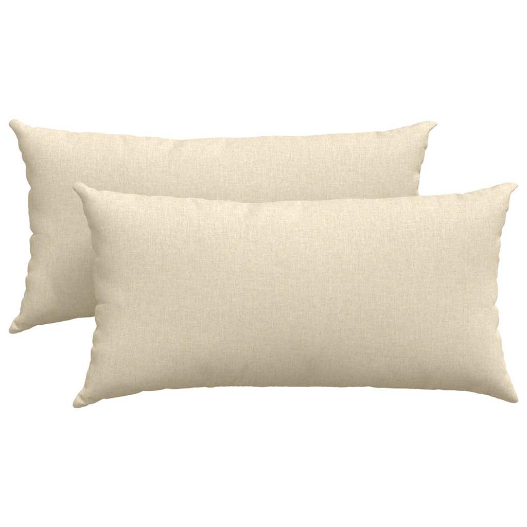 Sofapuder 2 pcs Creme 80 x 40 cm Stof