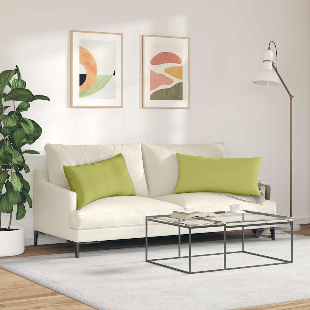 Sofapuder 2 pcs Lys grøn 80 x 40 cm Stof