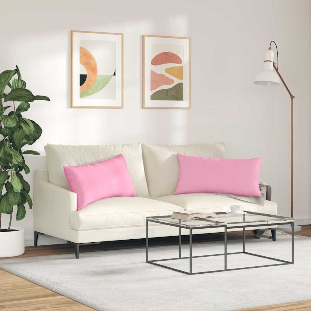 Sofapuder 2 pcs Lyserød 80 x 40 cm Stof