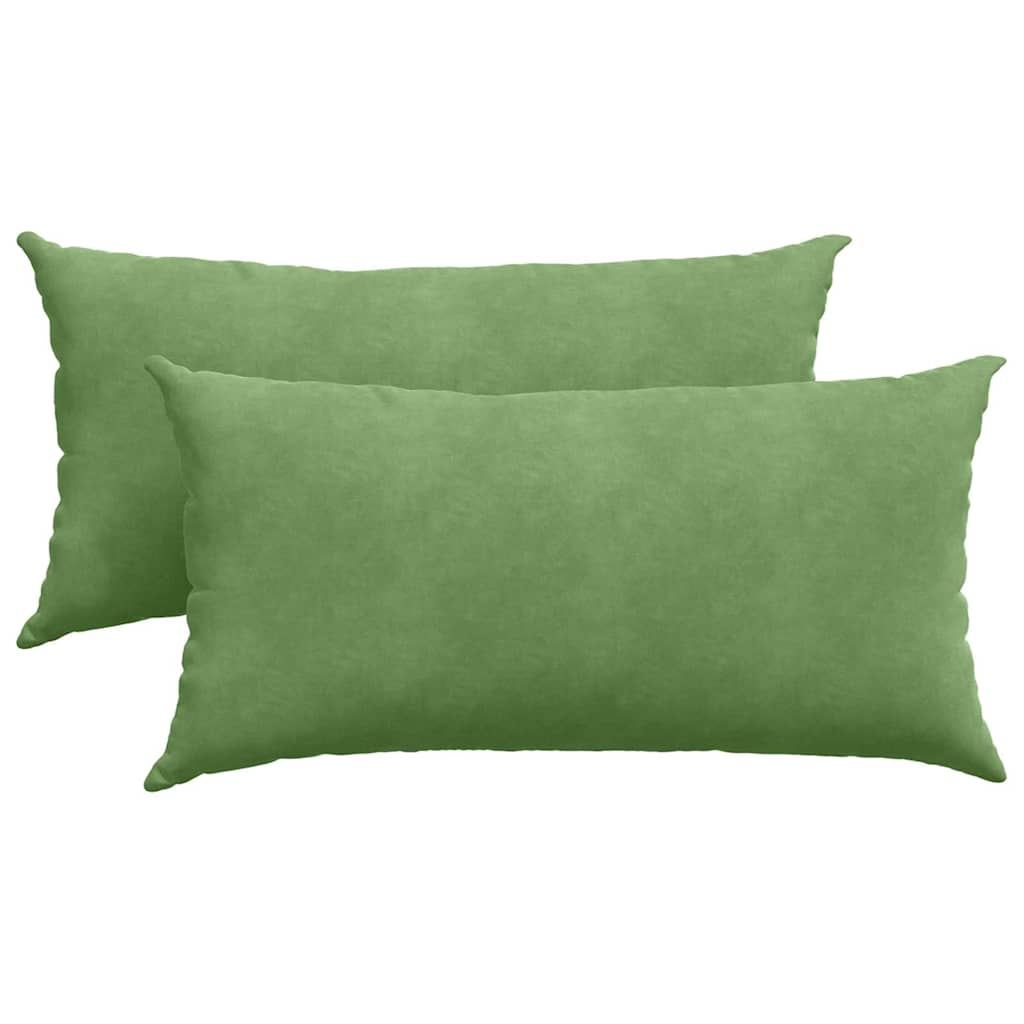 Sofapuder 2 pcs Lys grøn 80 x 40 cm Velourstof