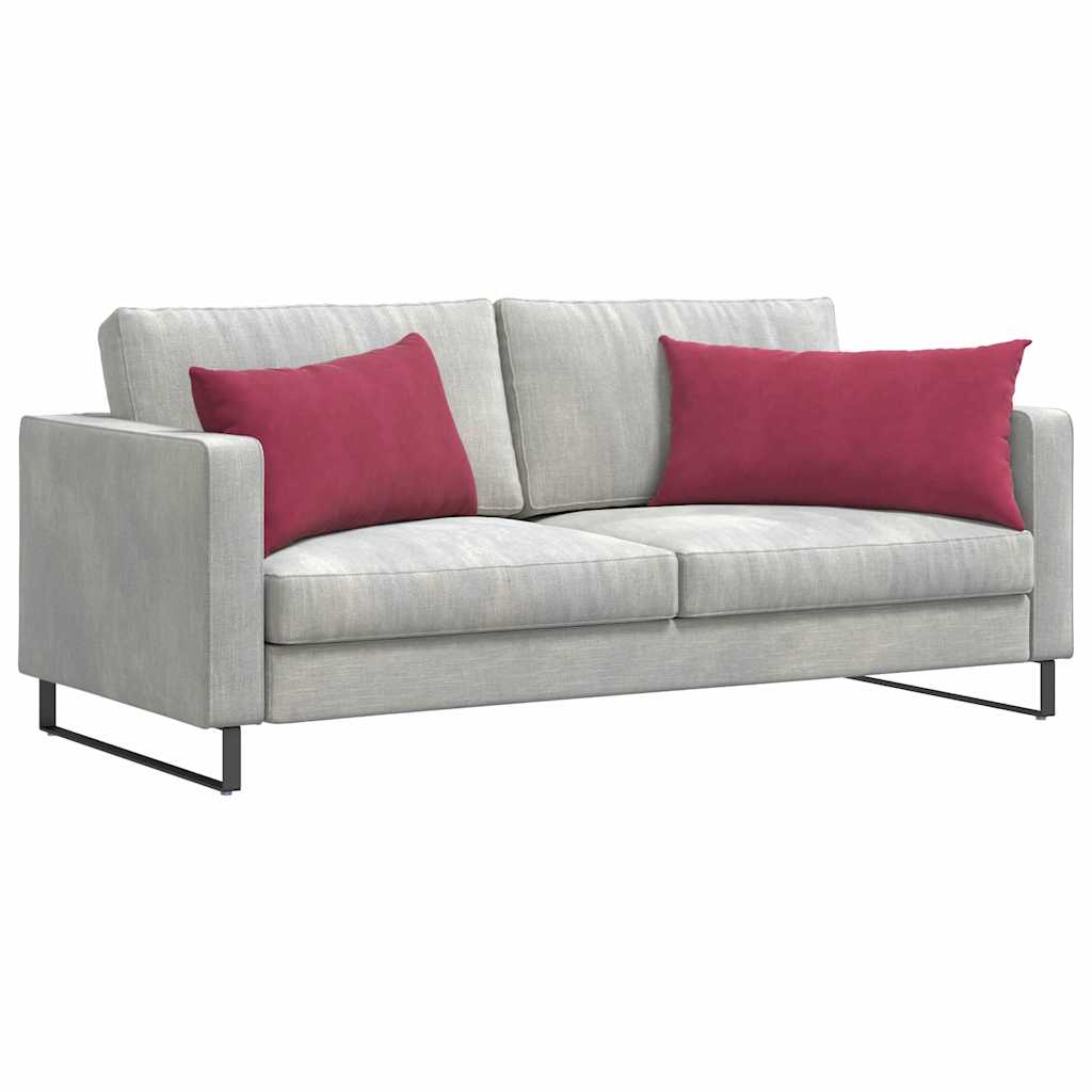 Sofapuder 2 pcs Vinrød 80 x 40 cm Velourstof