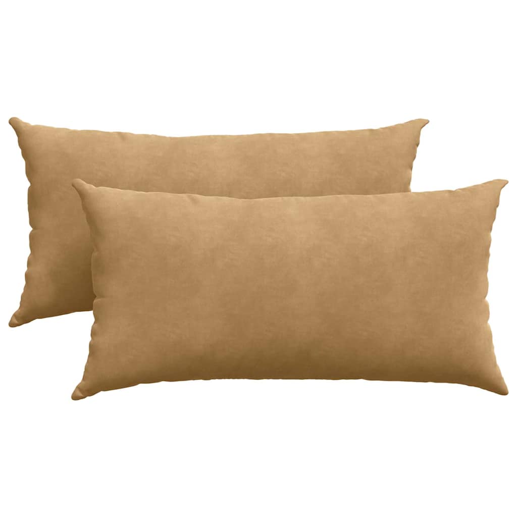 Sofapuder 2 pcs Brun 80 x 40 cm Velourstof