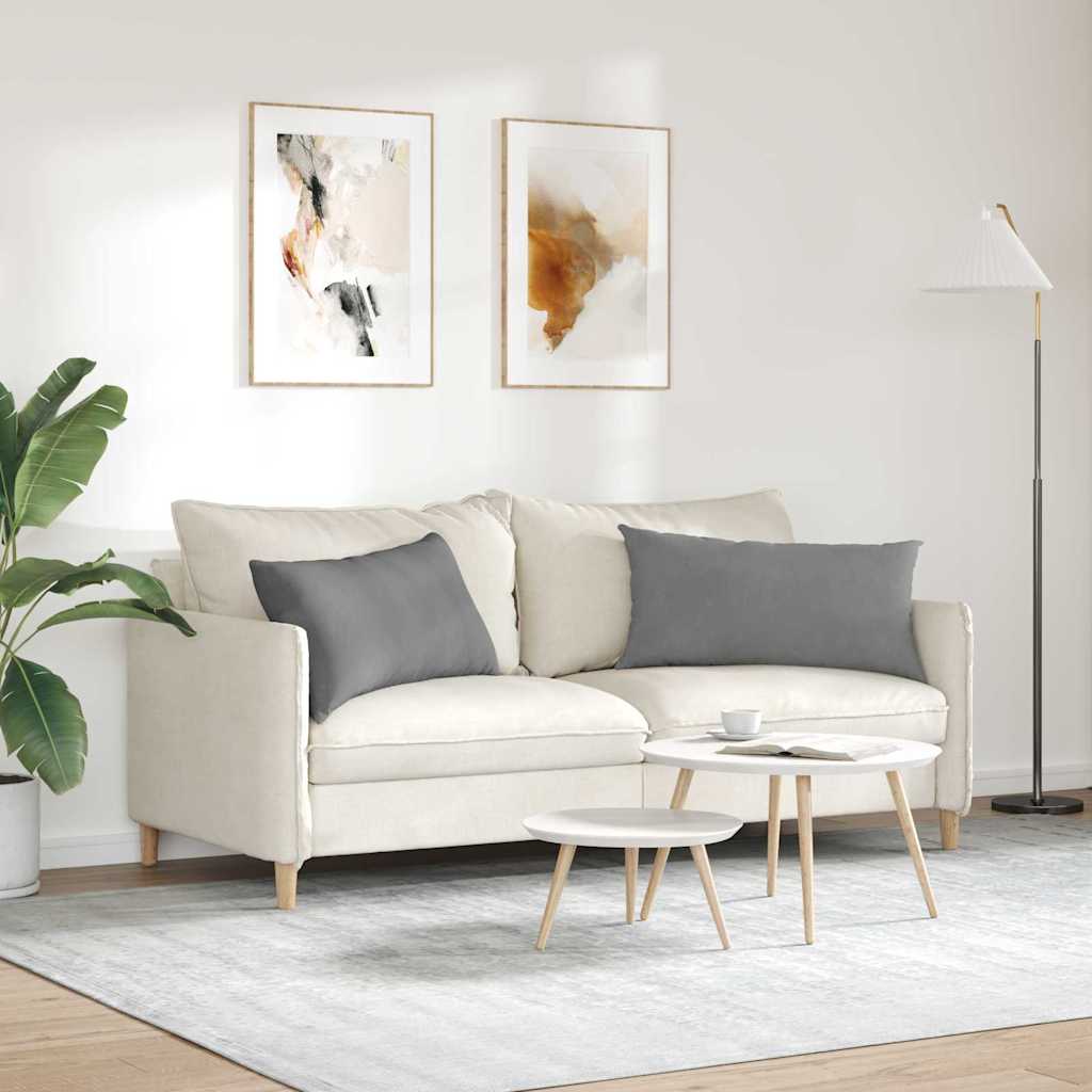 Sofapuder 2 pcs Mørkegrå 80 x 40 cm Stof