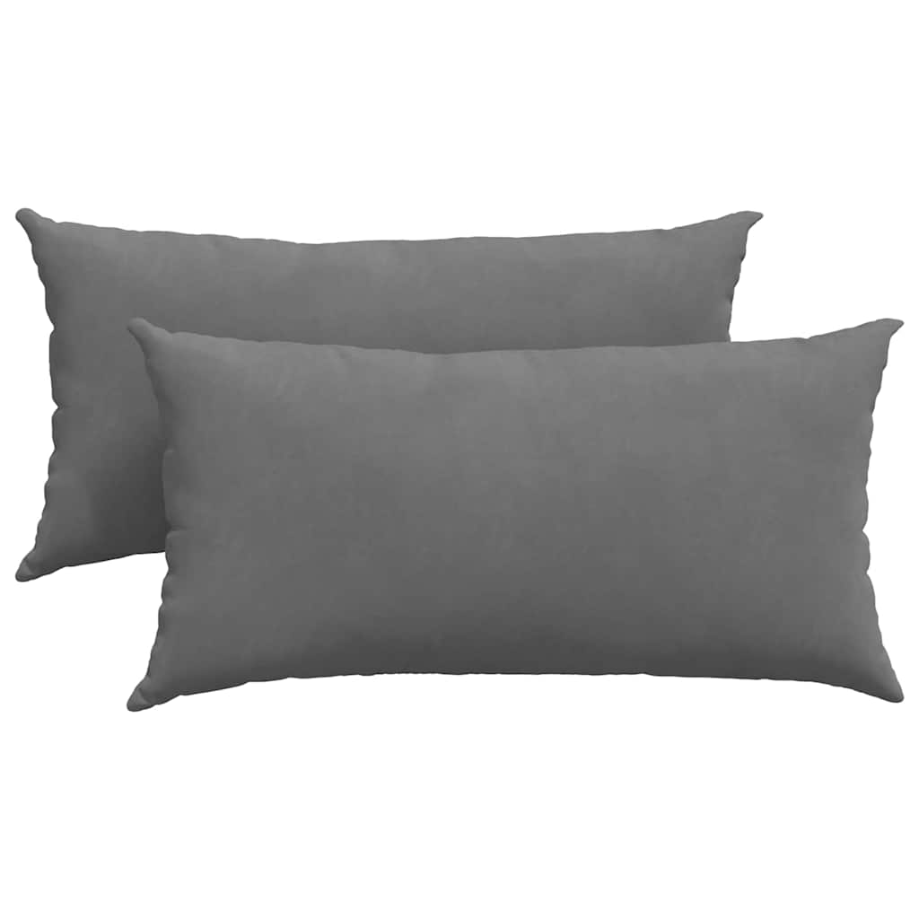 Sofapuder 2 pcs Mørkegrå 80 x 40 cm Stof