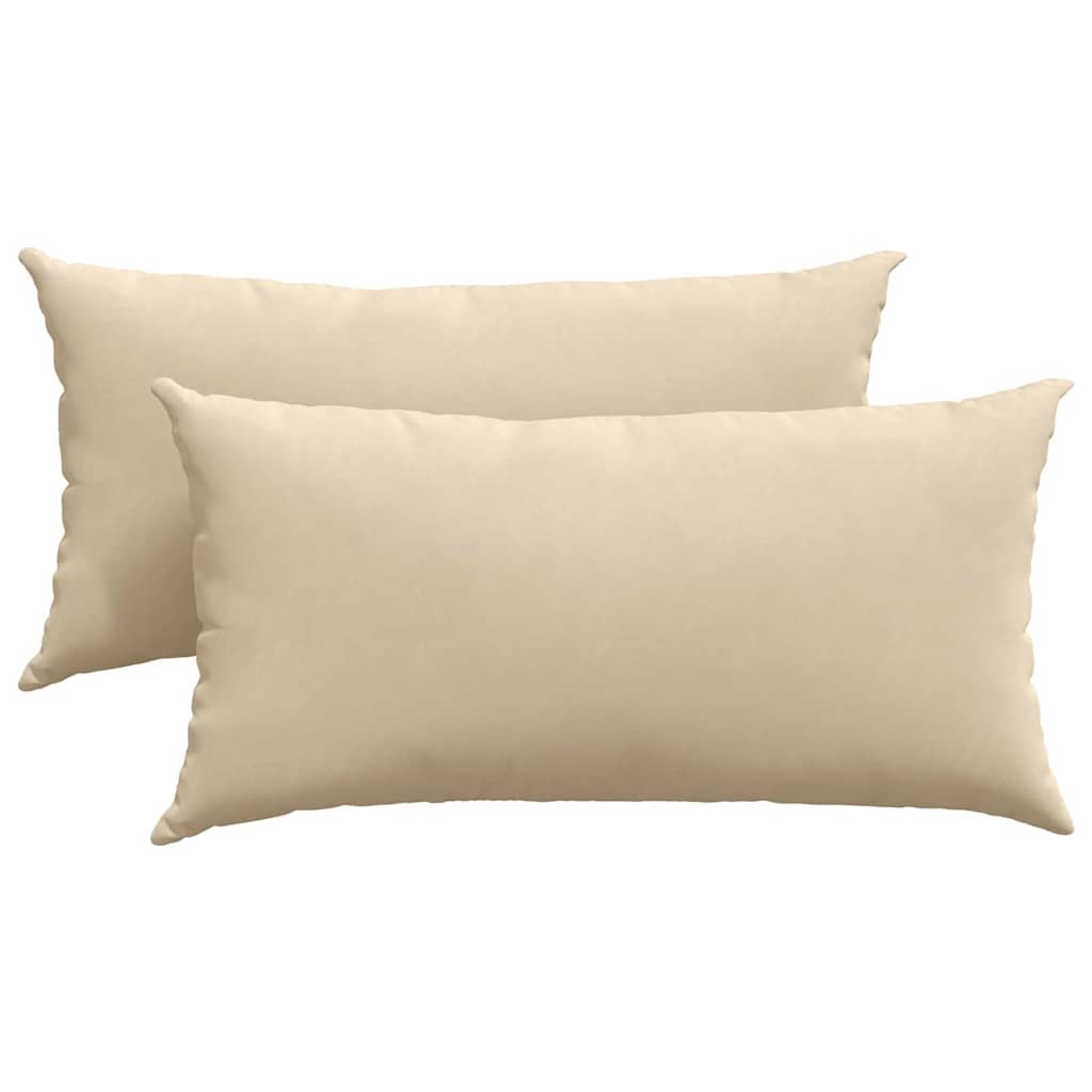 Sofapuder 2 pcs Creme 80 x 40 cm Stof