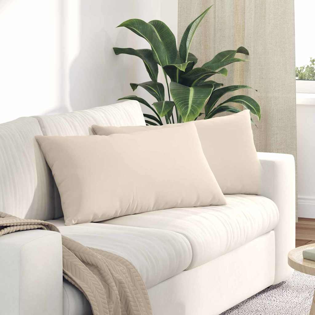 Sofapuder 2 pcs Beige 80 x 40 cm Stof
