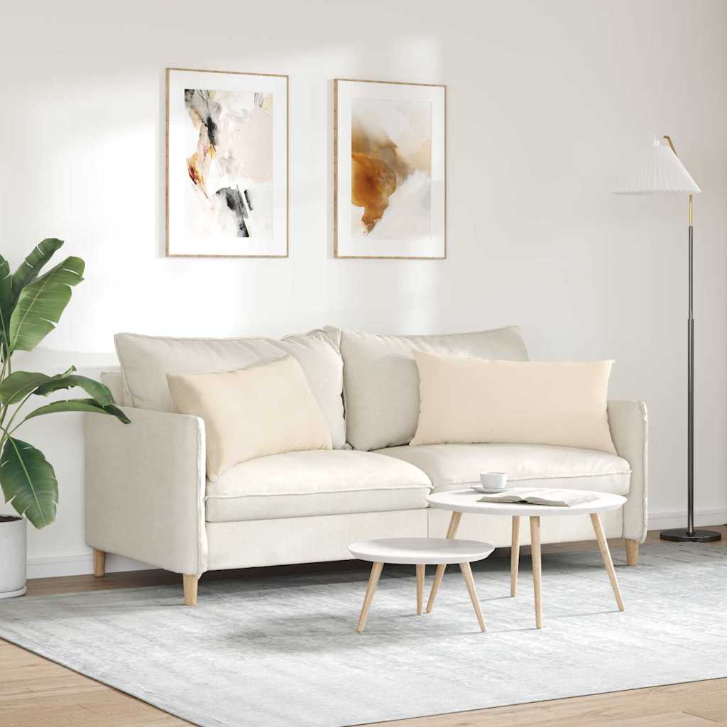 Sofapuder 2 pcs Beige 80 x 40 cm Stof