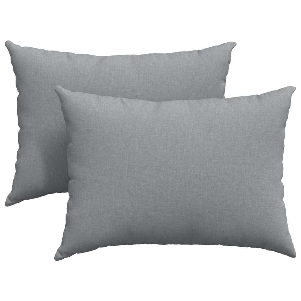 Sofapuder 2 pcs Lysegrå 70 x 50 cm Stof