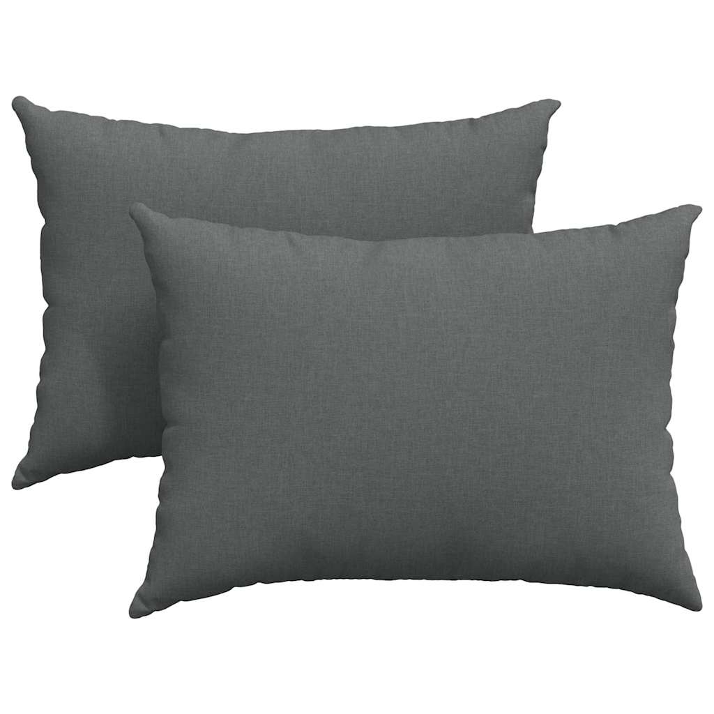Sofapuder 2 pcs Mørkegrå 70 x 50 cm Stof