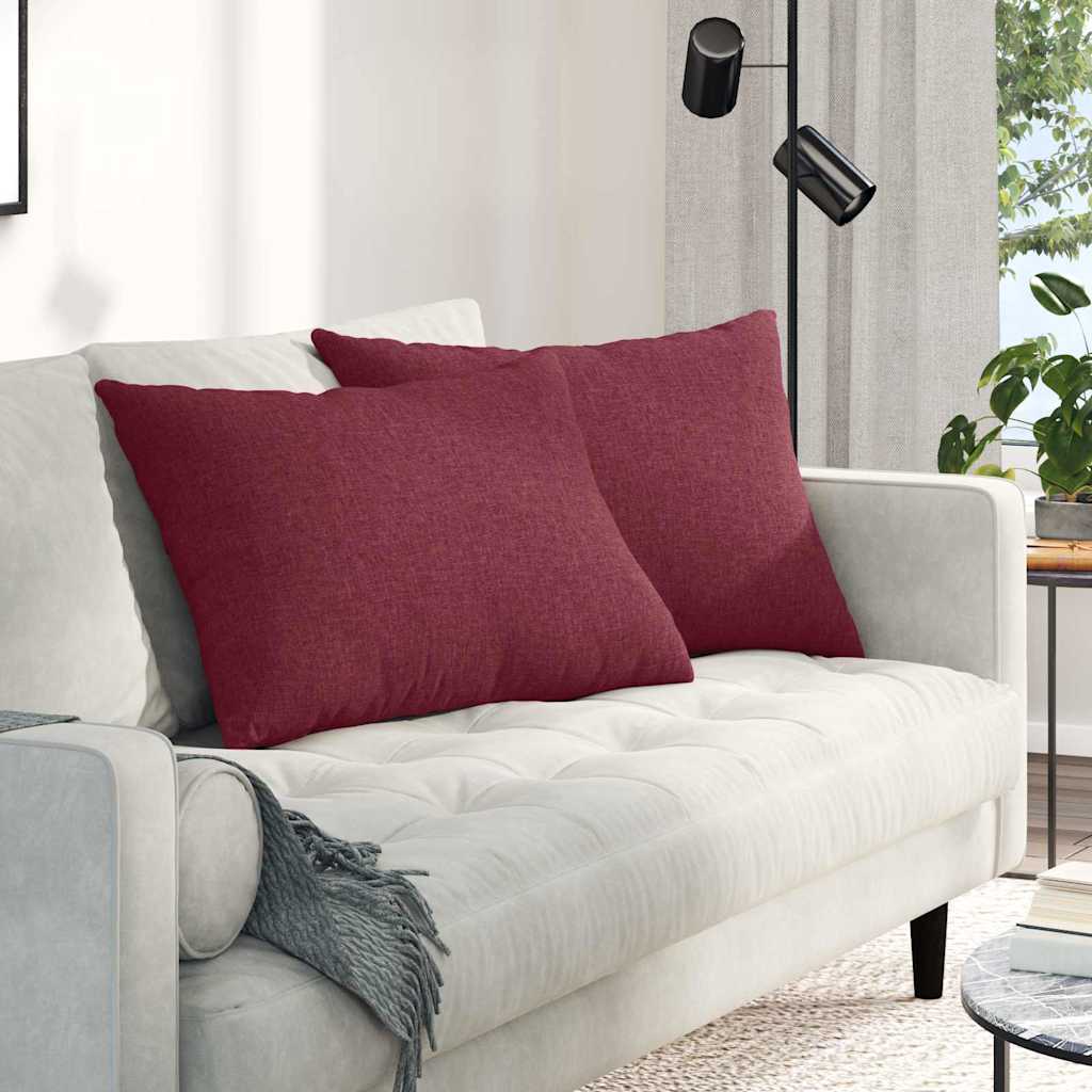 Sofapuder 2 pcs Vinrød 70 x 50 cm Stof