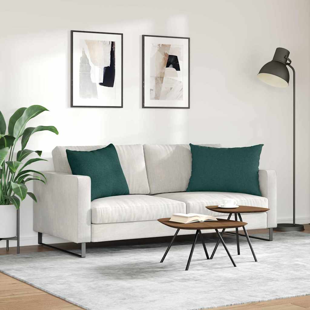 Sofapuder 2 pcs Mørkegrøn 70 x 50 cm Stof