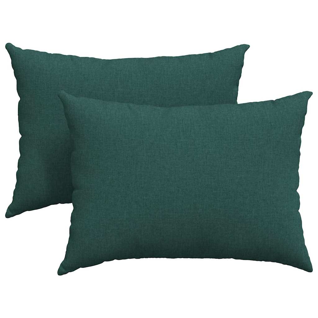 Sofapuder 2 pcs Mørkegrøn 70 x 50 cm Stof