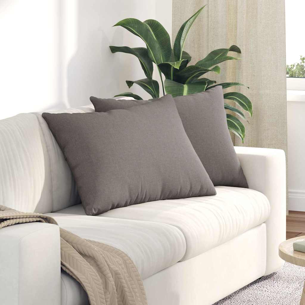 Sofapuder 2 pcs Gråbrun 70 x 50 cm Stof