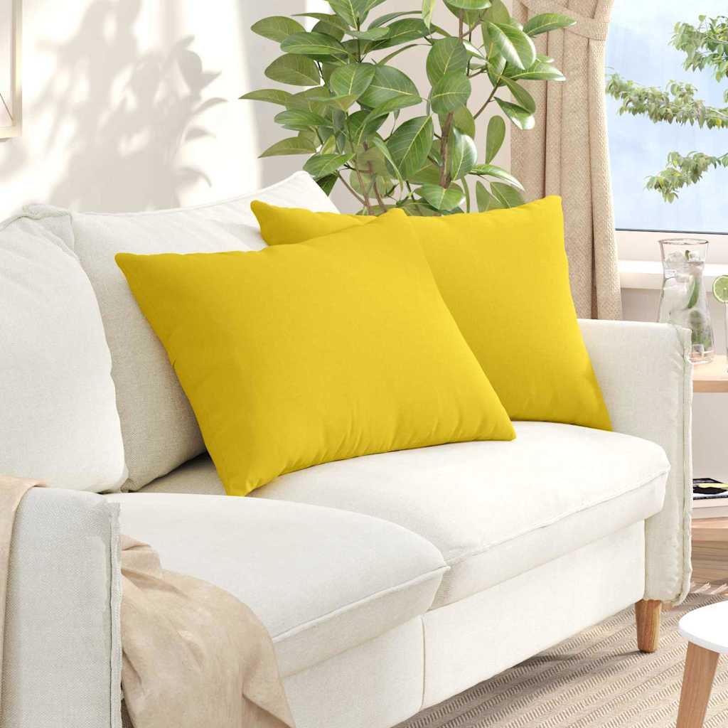 Sofapuder 2 pcs Lys Gul 70 x 50 cm Stof