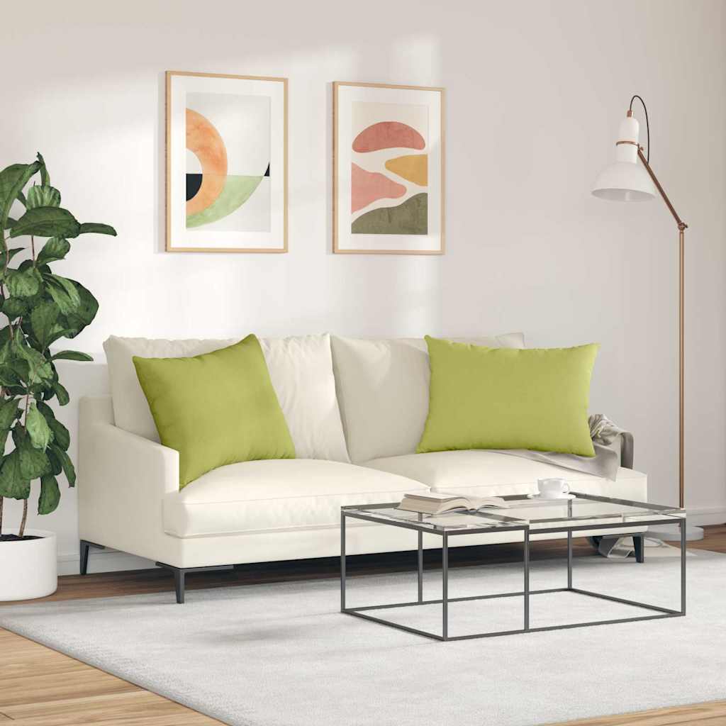 Sofapuder 2 pcs Lys grøn 70 x 50 cm Stof