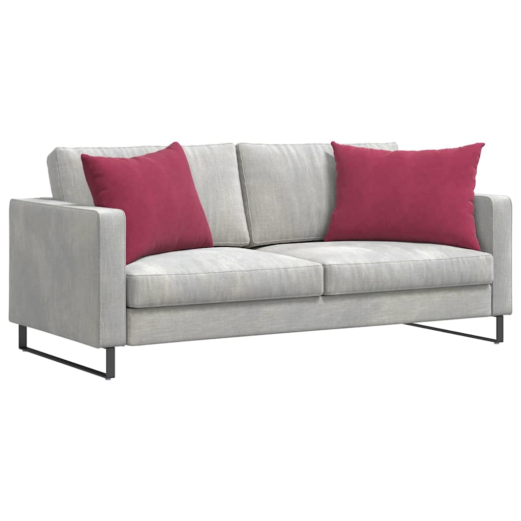Sofapuder 2 pcs Vinrød 70 x 50 cm Velourstof