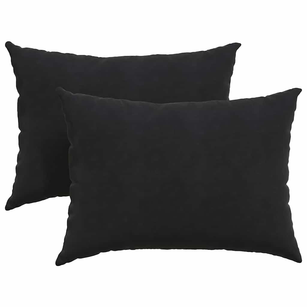 Sofapuder 2 pcs Sort 70 x 50 cm Velourstof